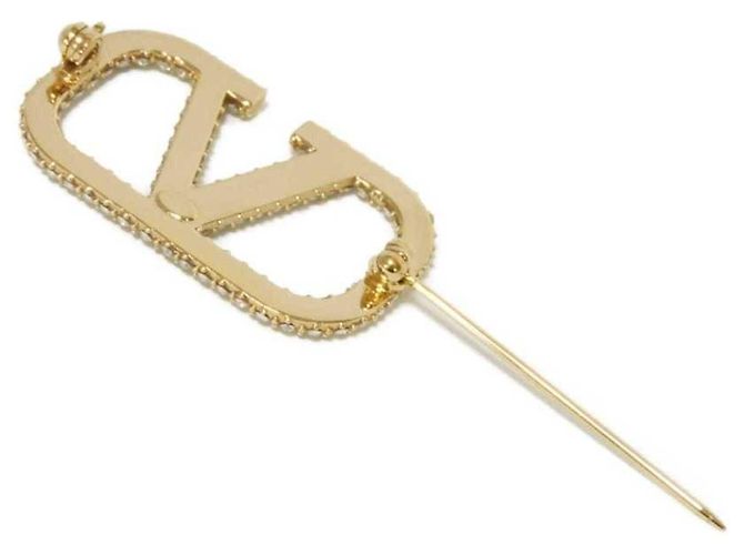 Broche V Logo chapado en oro Valentino - vista 5