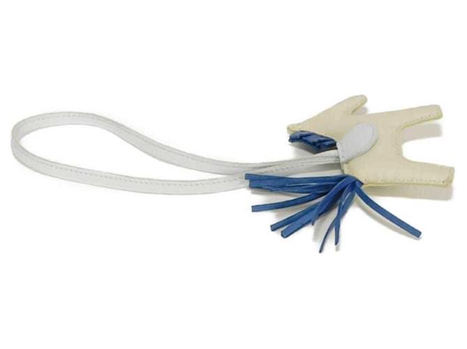 Hermès Charm Rodeo PM Hermes Bianco Blu - vista 2