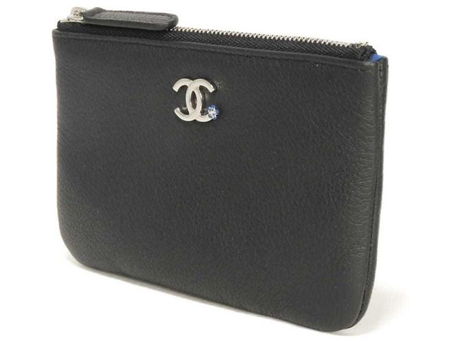 Chanel Black Goat Leather Coin Purse - view 2