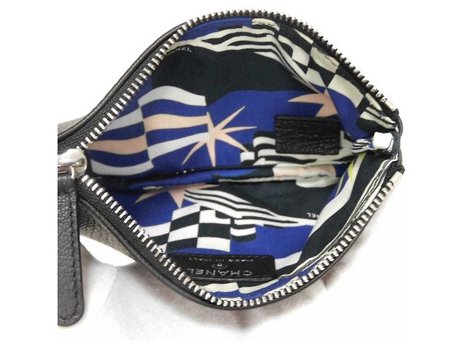 Chanel Black Goat Leather Coin Purse - view 5