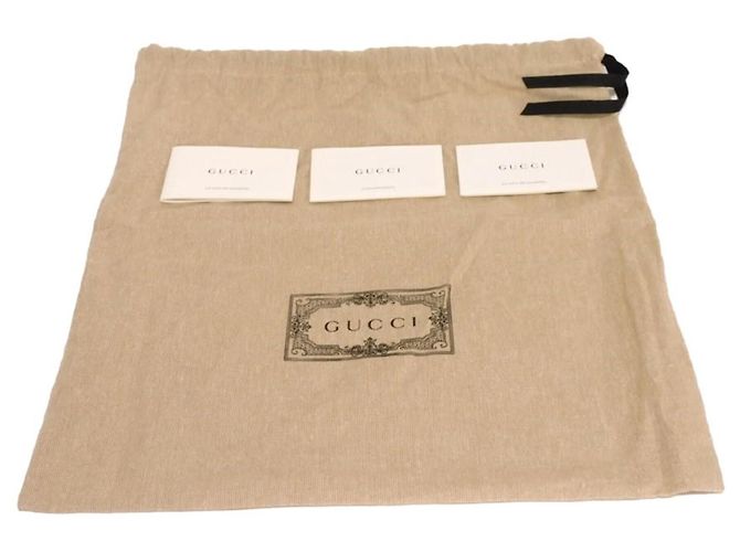 Clutch Gucci in lino beige - vista 11
