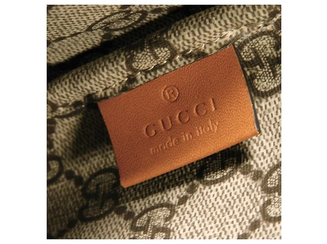 Clutch Gucci in lino beige - vista 6