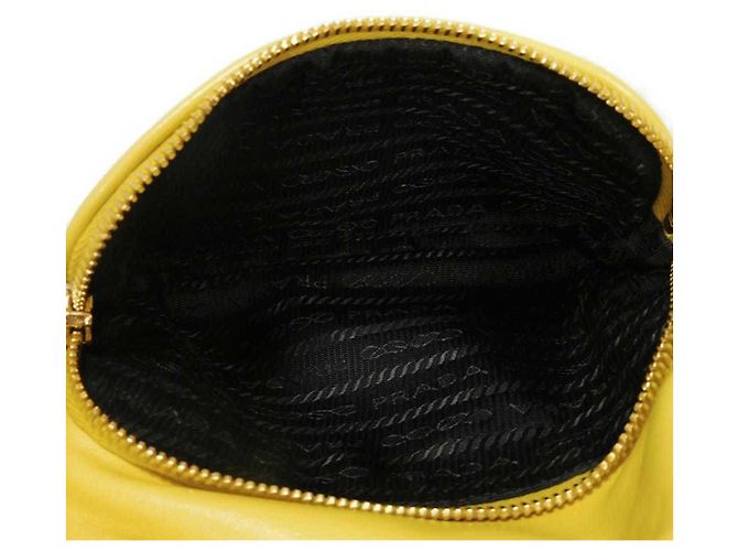 Borsa a secchiello Duetto in Saffiano Prada Giallo - vista 26