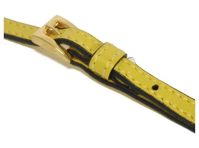 Borsa a secchiello Duetto in Saffiano Prada Giallo - vista 35