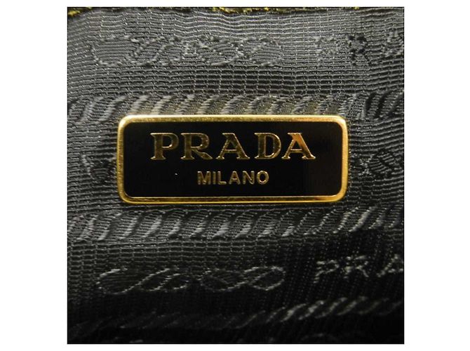 Borsa a secchiello Duetto in Saffiano Prada Giallo - vista 7