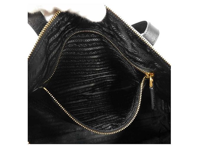 Borsa Tote Prada Tessuto Robot Applique Nero - vista 11