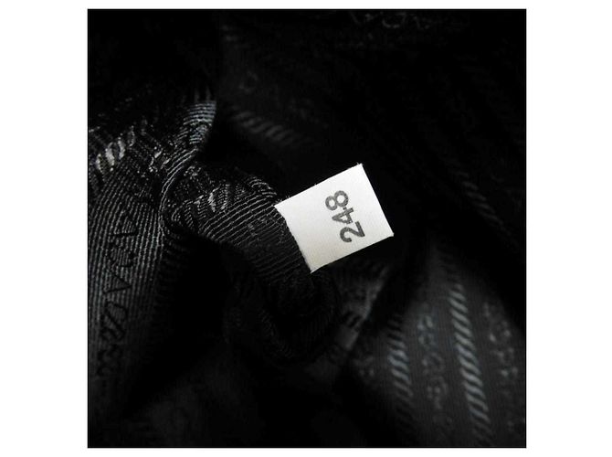 Borsa Tote Prada Tessuto Robot Applique Nero - vista 12