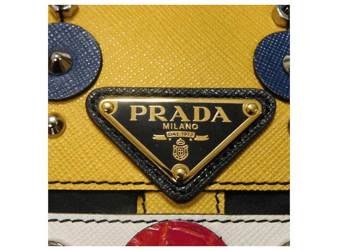 Borsa Tote Prada Tessuto Robot Applique Nero - vista 13