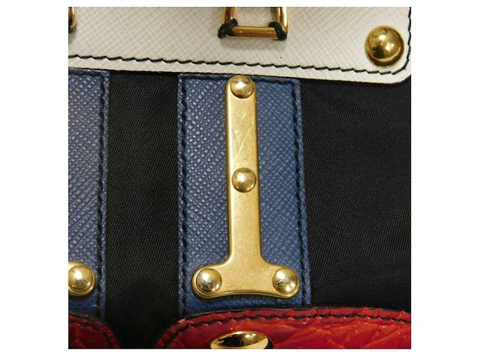 Borsa Tote Prada Tessuto Robot Applique Nero - vista 18
