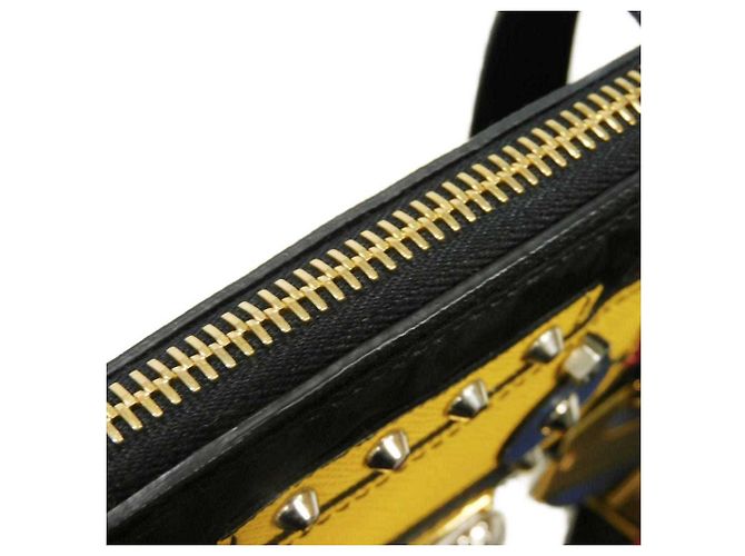 Borsa Tote Prada Tessuto Robot Applique Nero - vista 25
