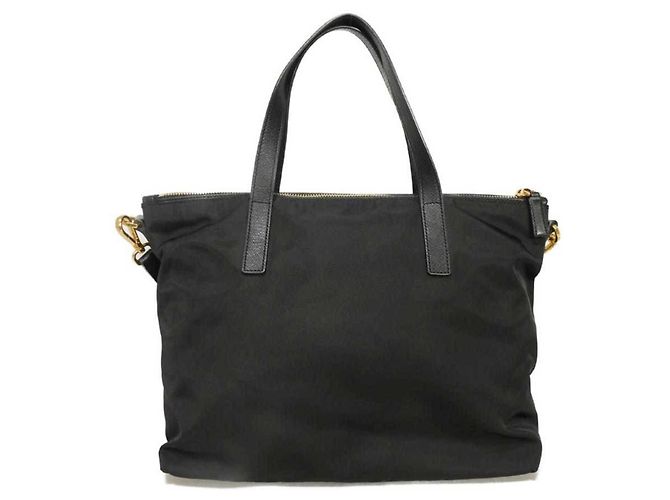 Borsa Tote Prada Tessuto Robot Applique Nero - vista 3