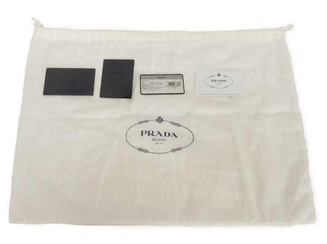 Borsa Tote Prada Tessuto Robot Applique Nero - vista 40