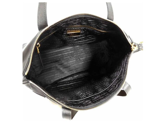 Borsa Tote Prada Tessuto Robot Applique Nero - vista 6