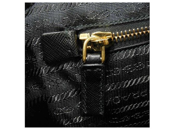 Borsa Tote Prada Tessuto Robot Applique Nero - vista 8