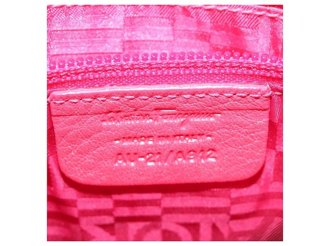 Salvatore Ferragamo Gancini in pelle Rosa - vista 7