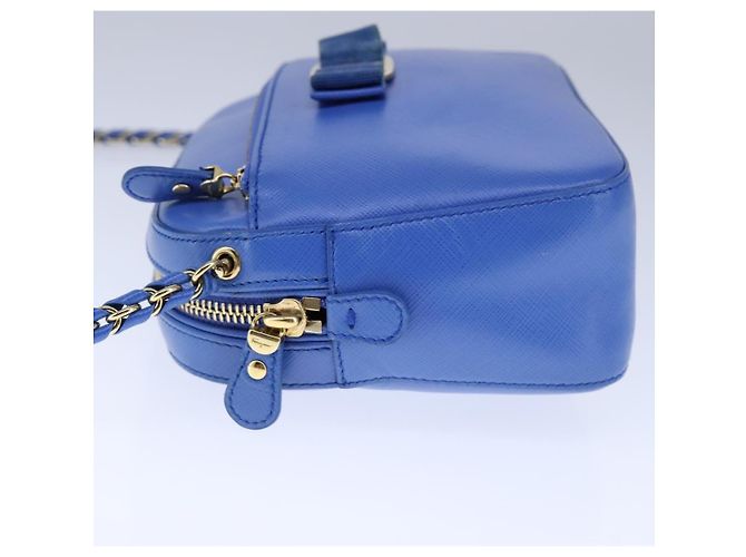 Salvatore Ferragamo Vala Leather Blu - vista 3