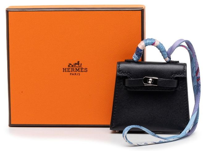 Hermès Accessorio Hermes Kelly Twilly Charm per Borsa Nero - vista 6