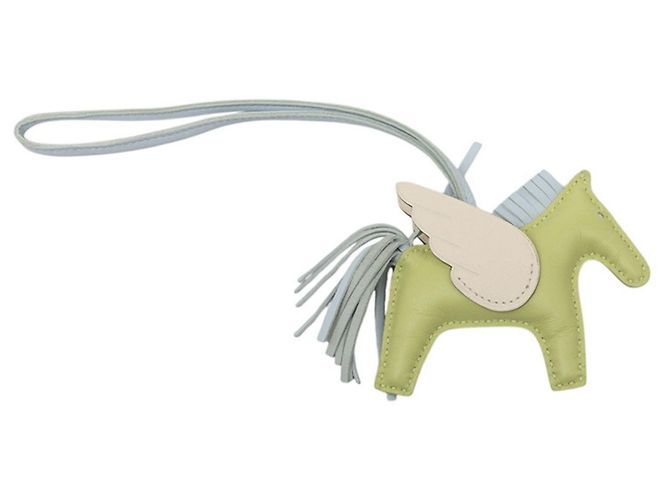Hermès Charm per borsa Hermes Rodeo Pegasus PM Bianco Blu Verde - vista 2