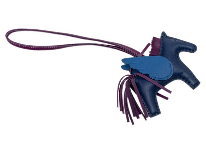 Hermès Hermes Rodeo Pegasus PM Accessorio per Borsa Charm Porpora Blu navy - vista 2