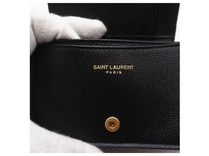 Tarjetero de cuero negro Yves Saint Laurent - vista 11