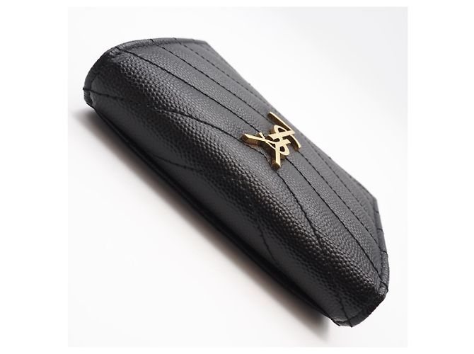 Tarjetero de cuero negro Yves Saint Laurent - vista 5