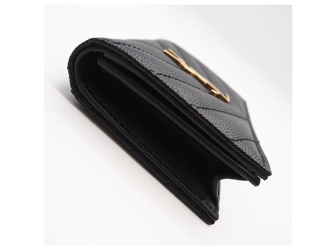 Tarjetero de cuero negro Yves Saint Laurent - vista 7