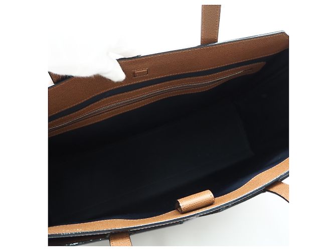 Valextra Soft Calfskin V-Line Horizontal Shopping Bag Braun - Ansicht 10