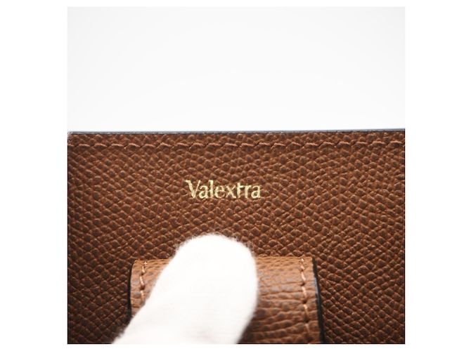 Valextra Soft Calfskin V-Line Horizontal Shopping Bag Braun - Ansicht 13