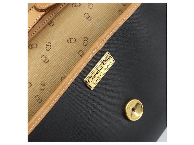 Borsa a tracolla Christian Dior CD in tela e pelle Nero - vista 6