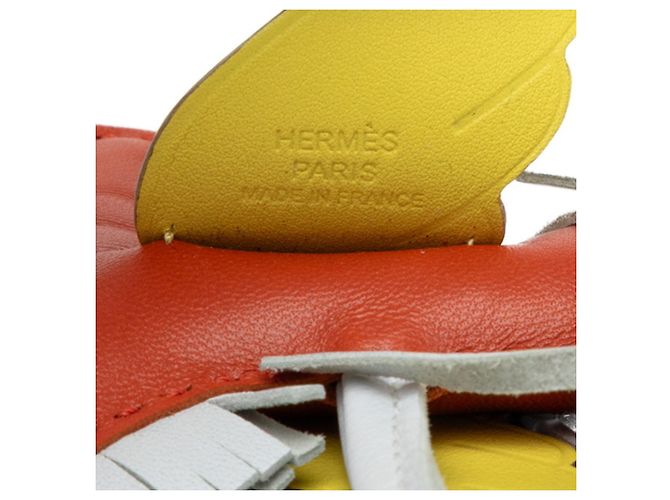Hermès Charm per borsa Hermes Rodeo Pegasus PM Marrone Bianco Giallo - vista 3