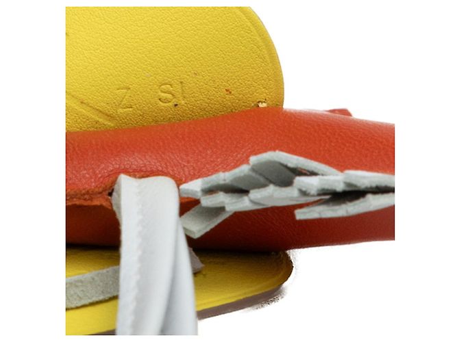 Hermès Charm per borsa Hermes Rodeo Pegasus PM Marrone Bianco Giallo - vista 4