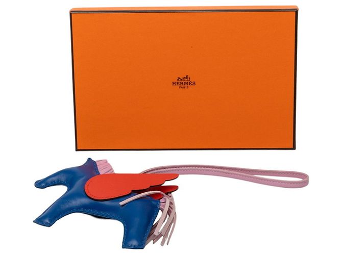 Hermès Charm per borsa Hermes Rodeo Pegasus Bianco Blu - vista 5