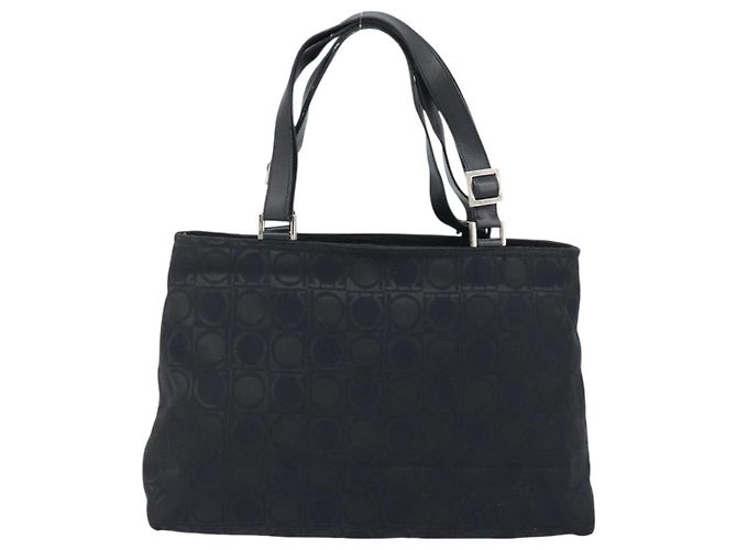 Bolso Tote Salvatore Ferragamo Gancini en lona Gancini Medium Negro - vista 2