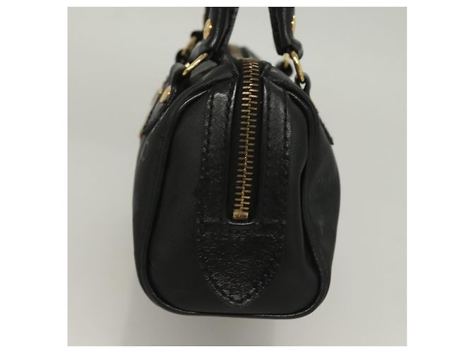 MCM Visetos logogramme Canvas and Leather Nero - vista 3