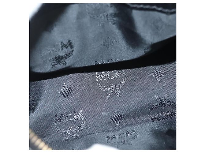 MCM Visetos logogramme Canvas and Leather Nero - vista 5