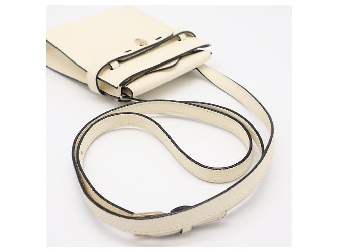 Borsa a Spalla Valextra Soft Calfskin Slim B Traccolina Bianco - vista 10