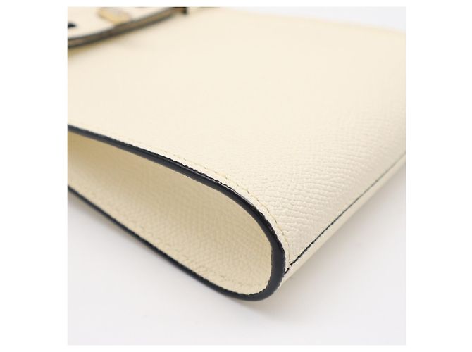 Borsa a Spalla Valextra Soft Calfskin Slim B Traccolina Bianco - vista 11