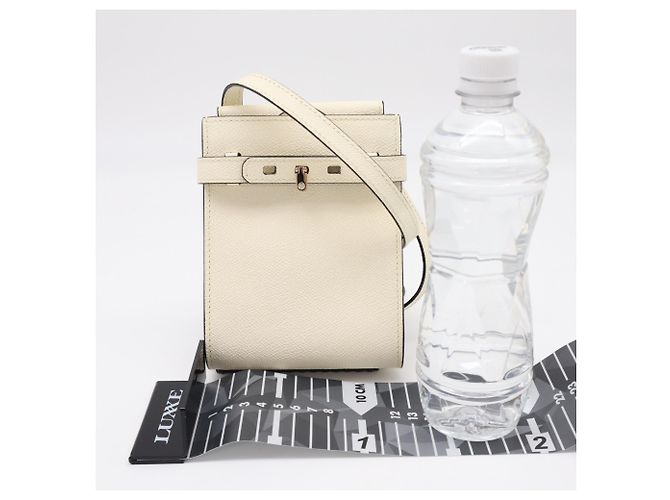 Borsa a Spalla Valextra Soft Calfskin Slim B Traccolina Bianco - vista 3