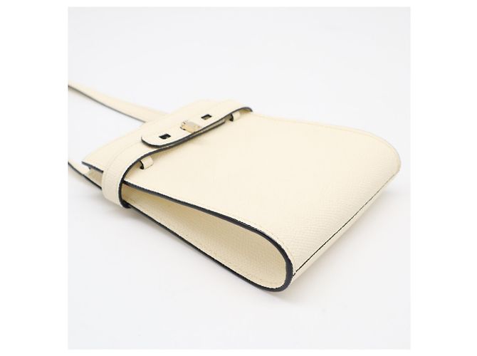 Borsa a Spalla Valextra Soft Calfskin Slim B Traccolina Bianco - vista 5