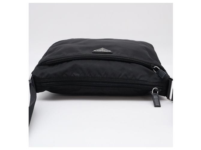Borsa a tracolla Prada in poliammide riciclata Re-Nylon Nero - vista 13