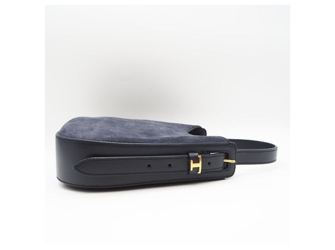 Piccola borsa a tracolla Tod's in scamosciato Blu navy - vista 6