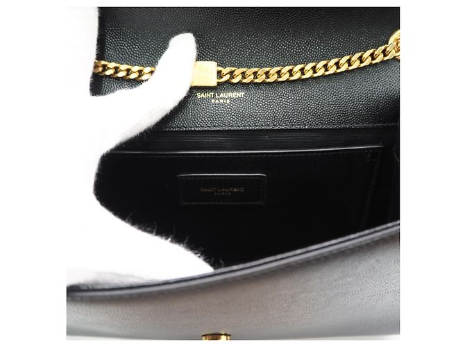 Borsa a tracolla Yves Saint Laurent Kate in pelle granulata media Nero - vista 13