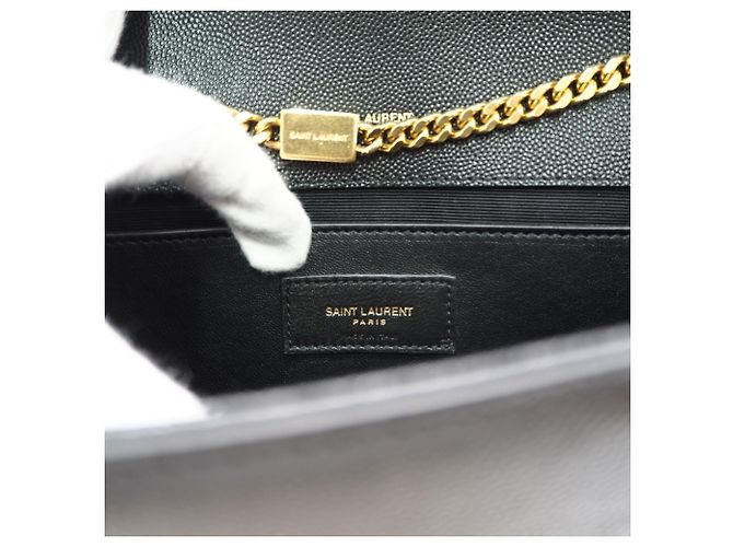 Borsa a tracolla Yves Saint Laurent Kate in pelle granulata media Nero - vista 14