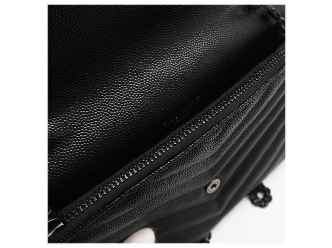 Borsa a Spalla Cassandre Chain Wallet Yves Saint Laurent Nero - vista 12