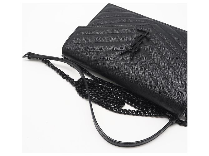 Borsa a Spalla Cassandre Chain Wallet Yves Saint Laurent Nero - vista 9