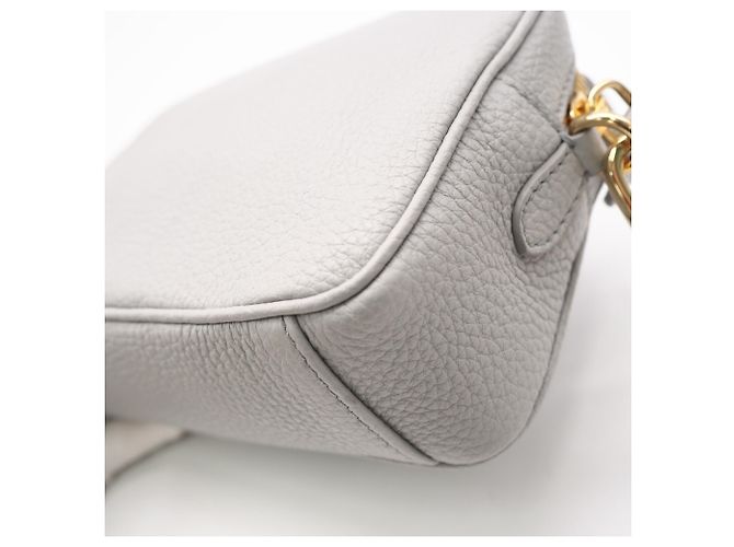 Mini borsa a tracolla in pelle Prada, grigio Marrone - vista 10