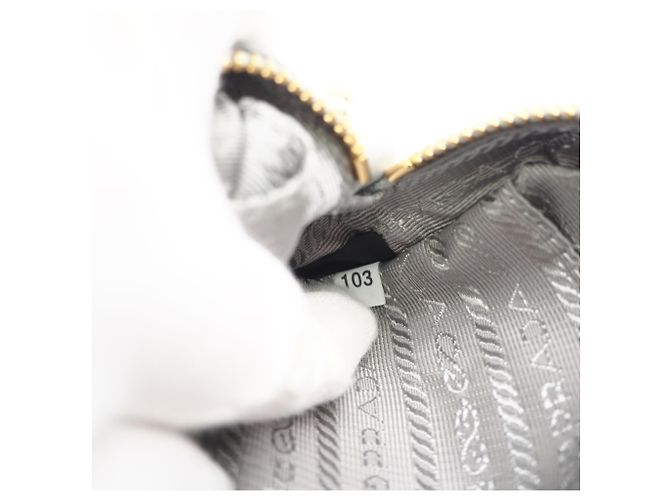 Mini borsa a tracolla in pelle Prada, grigio Marrone - vista 15