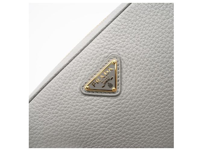 Mini borsa a tracolla in pelle Prada, grigio Marrone - vista 4