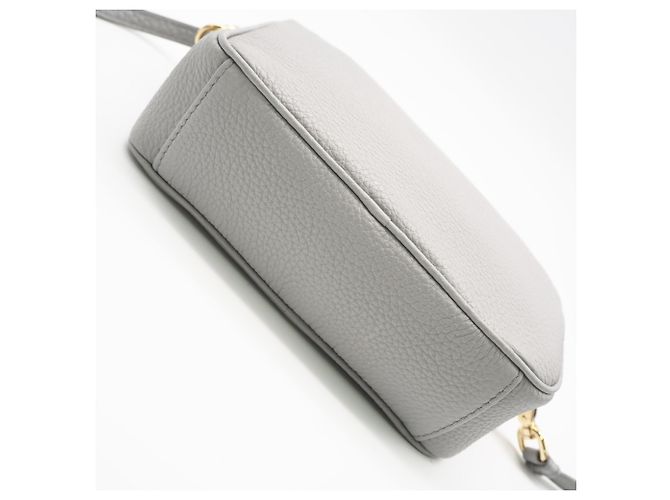 Mini borsa a tracolla in pelle Prada, grigio Marrone - vista 7