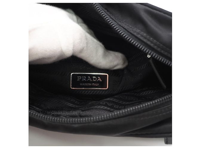 Borsa a tracolla PRADA in poliammide riciclata Re-Nylon Nero - vista 12